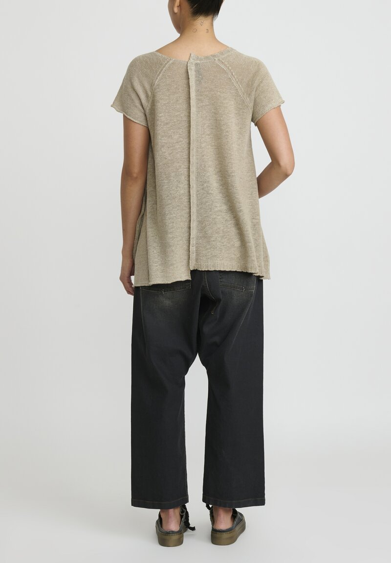 Rundholz Cotton Denim Dropcrotch Pants in Faded Black	