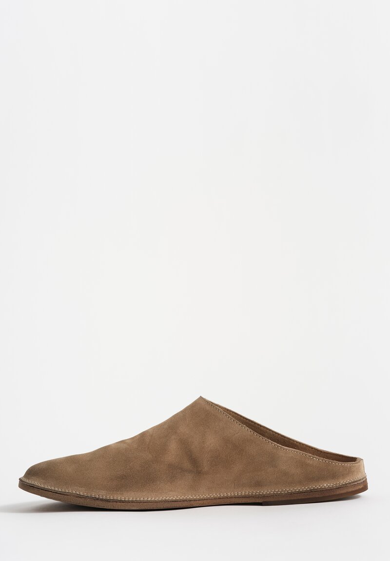 Marsèll Suede Strasacco Sabot in Hazelnut Brown