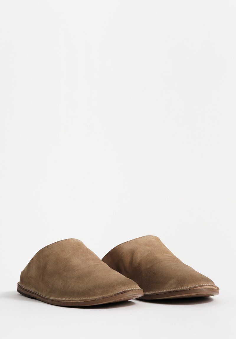 Marsèll Suede Strasacco Sabot in Hazelnut Brown