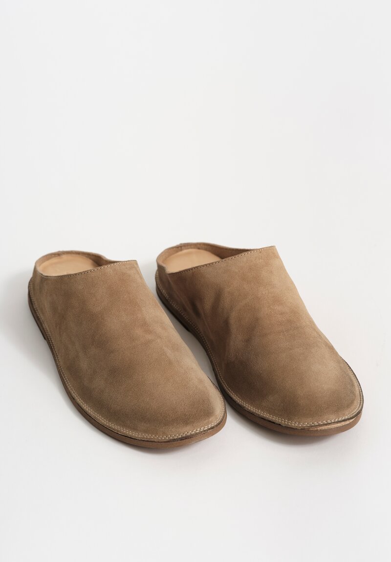 Marsèll Suede Strasacco Sabot in Hazelnut Brown