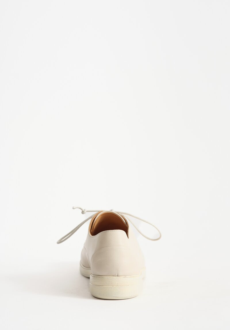 Marsell Leather Zucca Media Derby Shoe in Ivory White