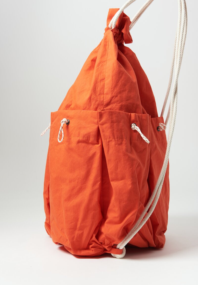 Toogood The Trawlerman Bag in Waxed Cotton in Buoy Orange