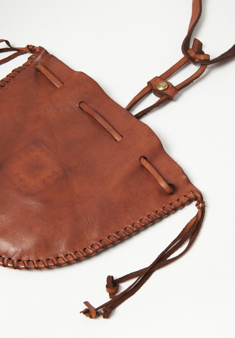 Campomaggi Leather Crossbody Bustina Bag Cognac Brown	