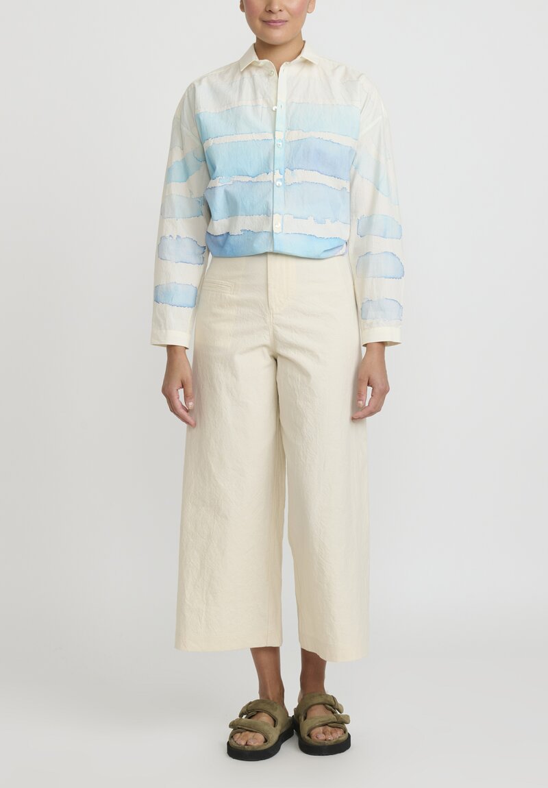 Toogood The Jacktar Trouser in Raw Cotton in Natural White