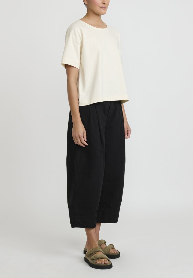 Toogood The Etcher Trouser in Cotton Canvas in Flint Black