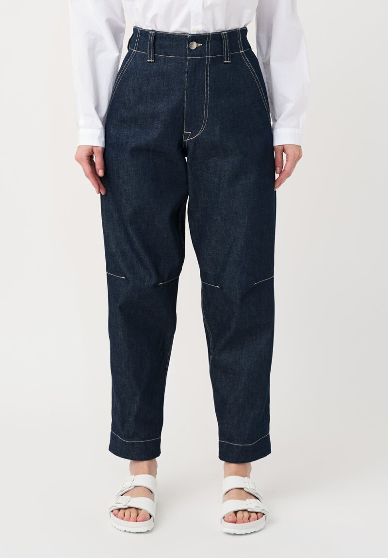Toogood The Engineer Jeans in Organic Cotton Denim in Indigo Blue