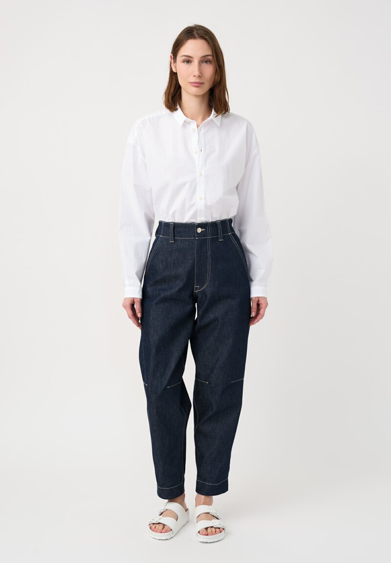 Toogood The Engineer Jeans in Organic Cotton Denim in Indigo Blue