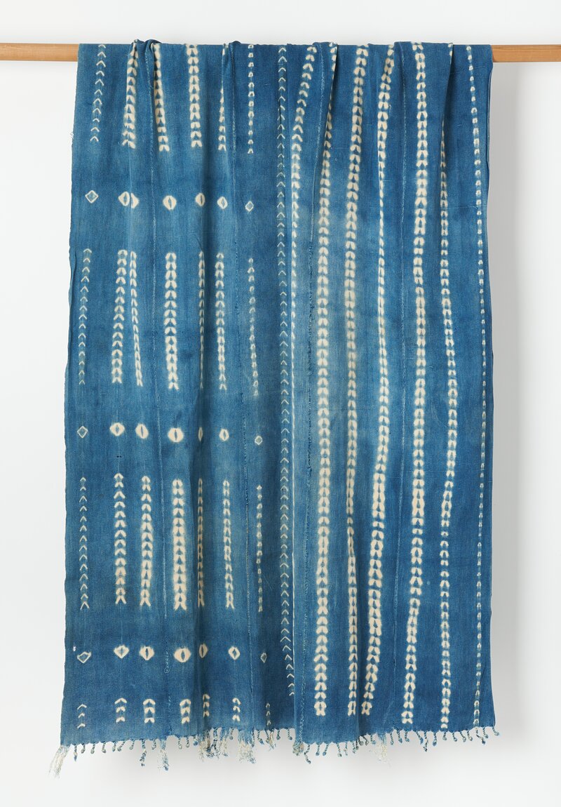 Vintage Cotton Indigo Malian Mud Cloth	