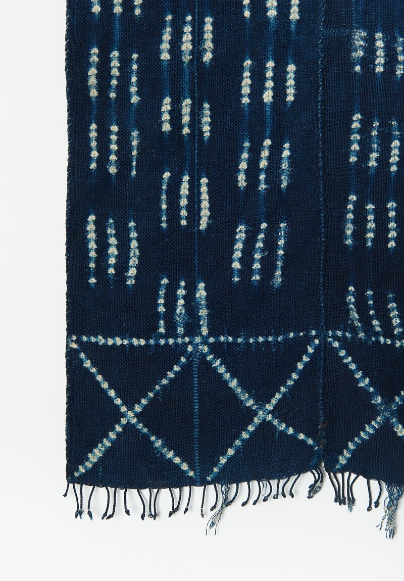 Vintage Cotton Indigo Malian Mud Cloth	