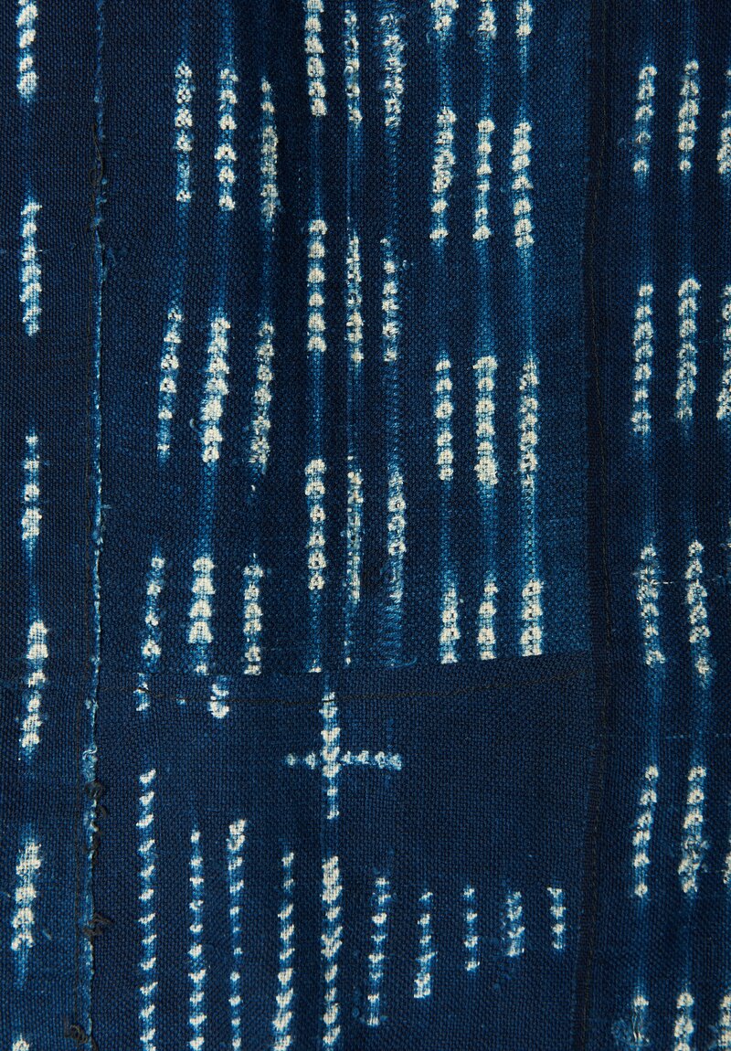 Vintage Cotton Indigo Malian Mud Cloth	