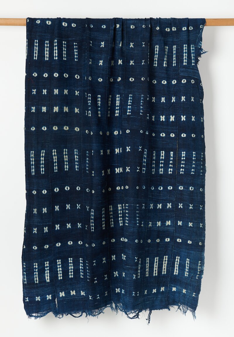 Vintage Cotton Indigo Malian Mud Cloth	