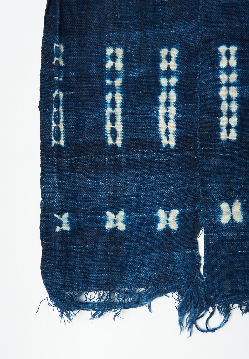 Vintage Cotton Indigo Malian Mud Cloth	