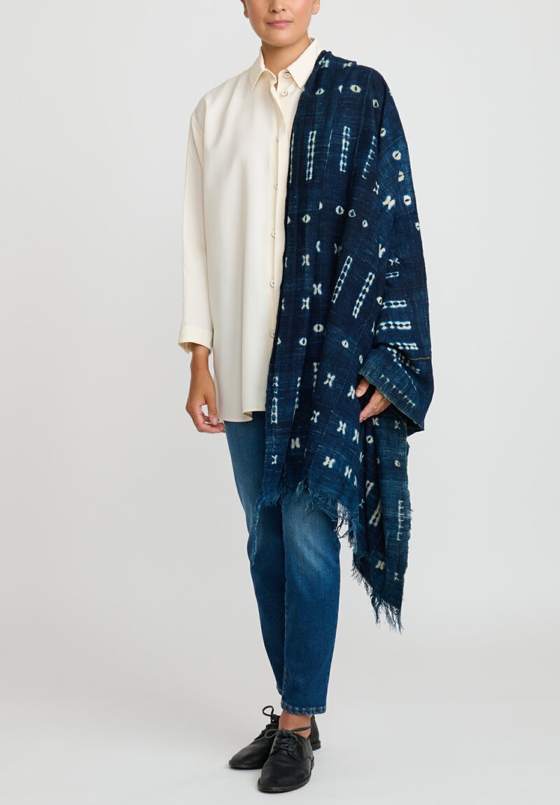 Vintage Cotton Indigo Malian Mud Cloth	