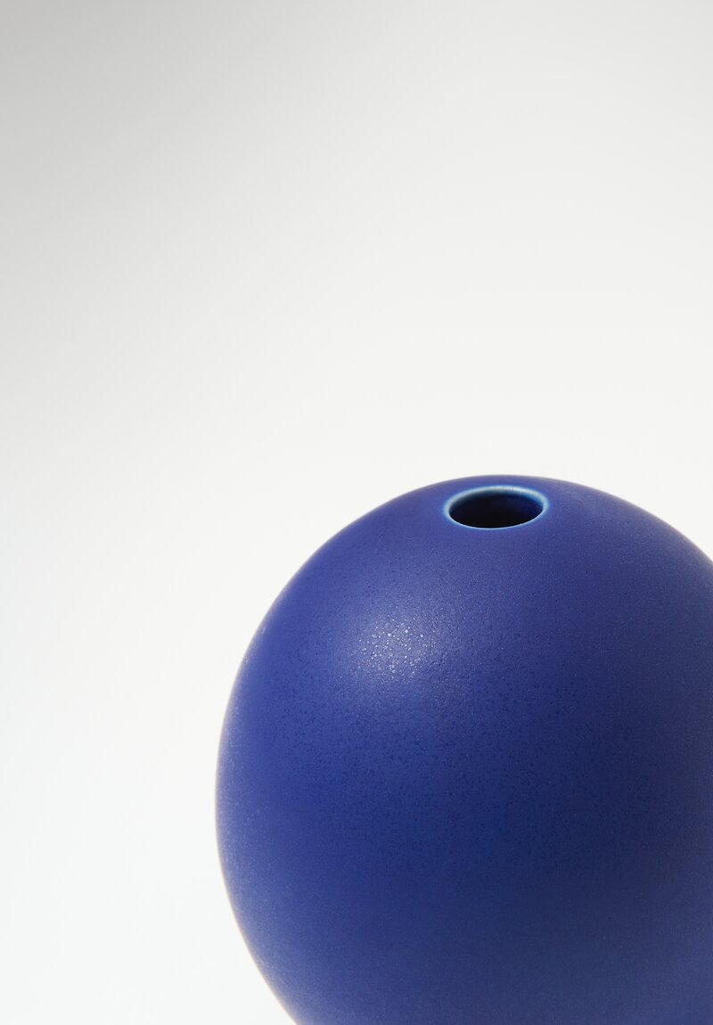 Christiane Perrochon Handmade Medium Egg Vase	in Matte Blue