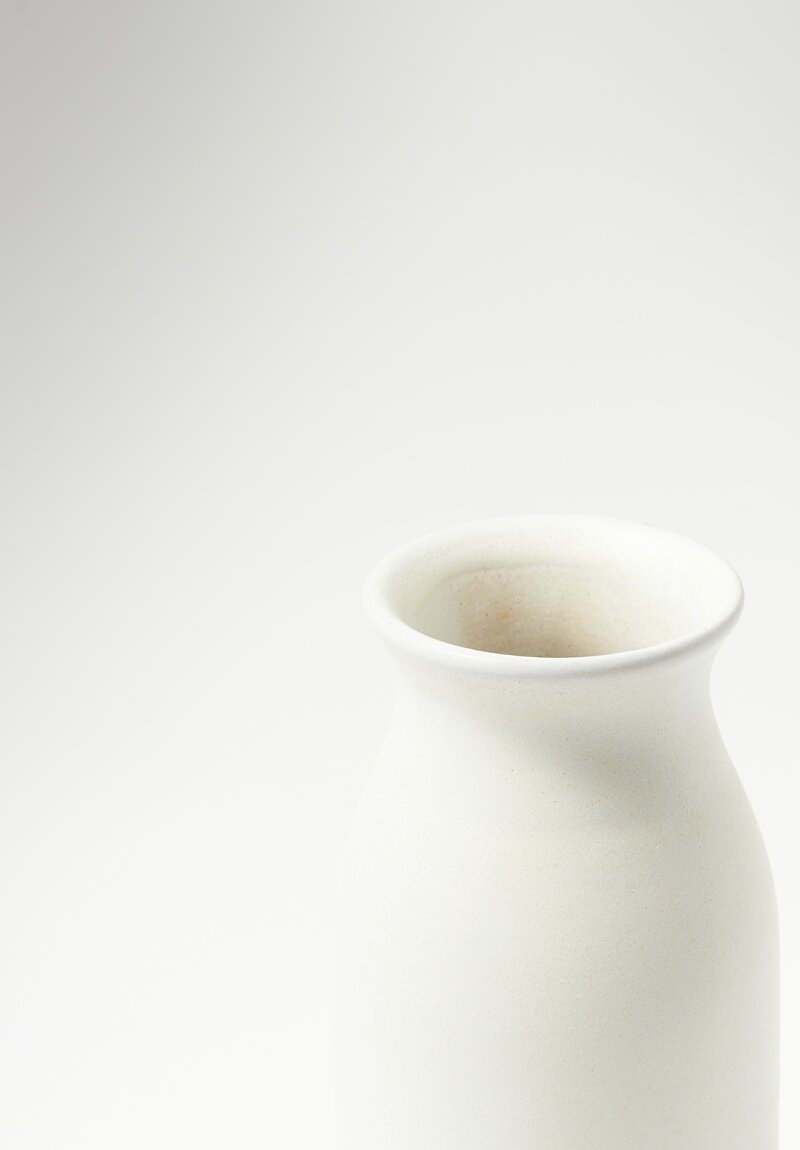 Christiane Perrochon Handmade Matte Stoneware Small Flower Vase in White