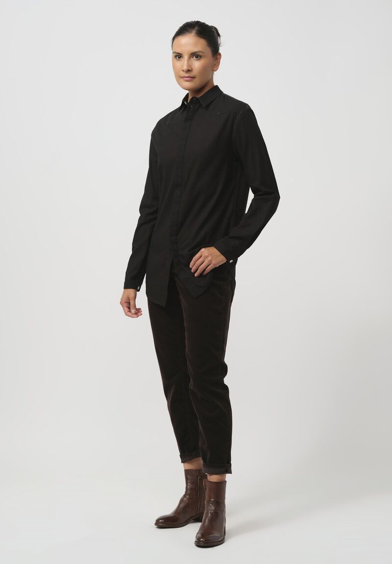 Umit Unal Lightweight Cotton Shirt in Black	