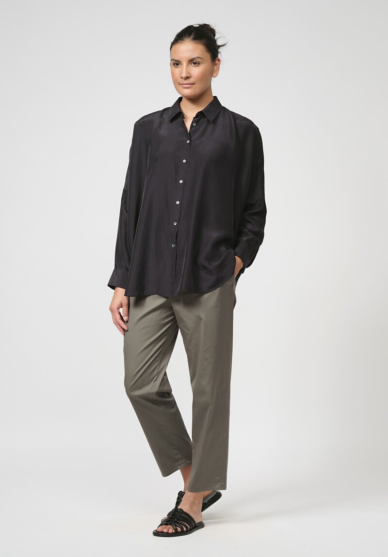 Antonelli Silk Cocco Shirt in Black	