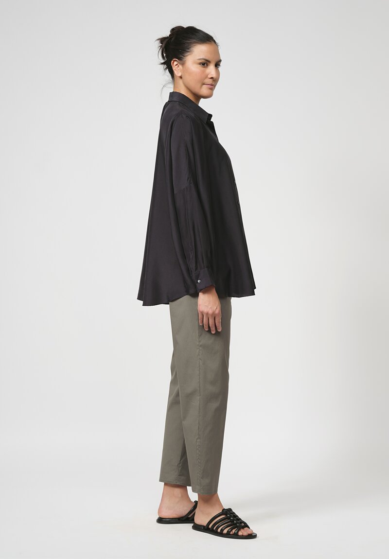 Antonelli Silk Cocco Shirt in Black	