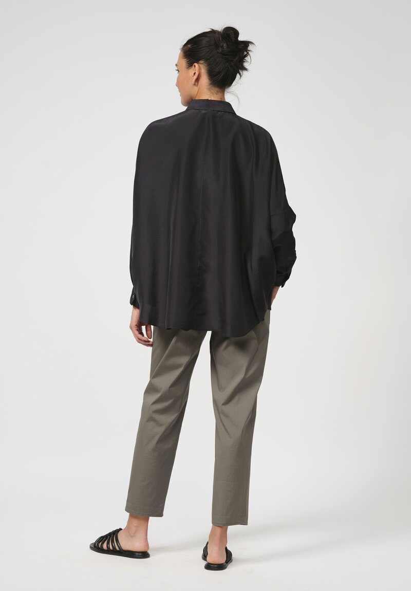 Antonelli Silk Cocco Shirt in Black	