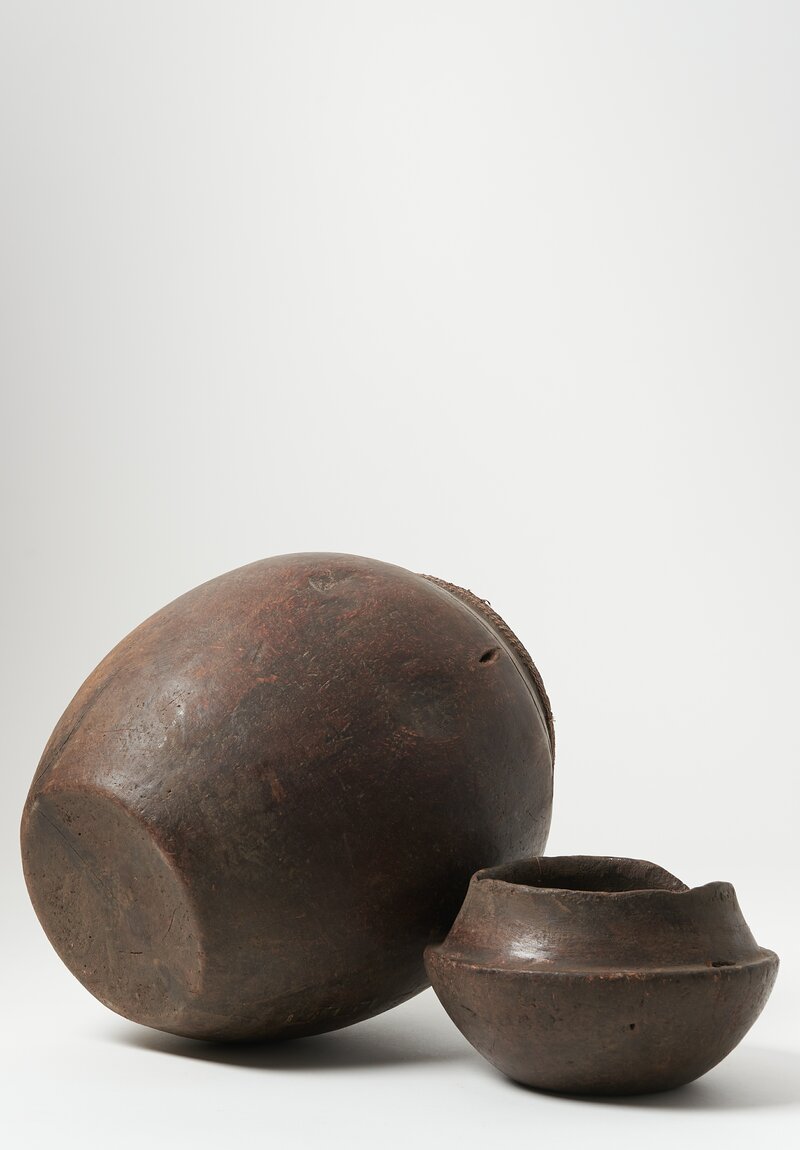 Vintage Carved Wood Lidded Container from the Borana People of Southern Ethiopia	