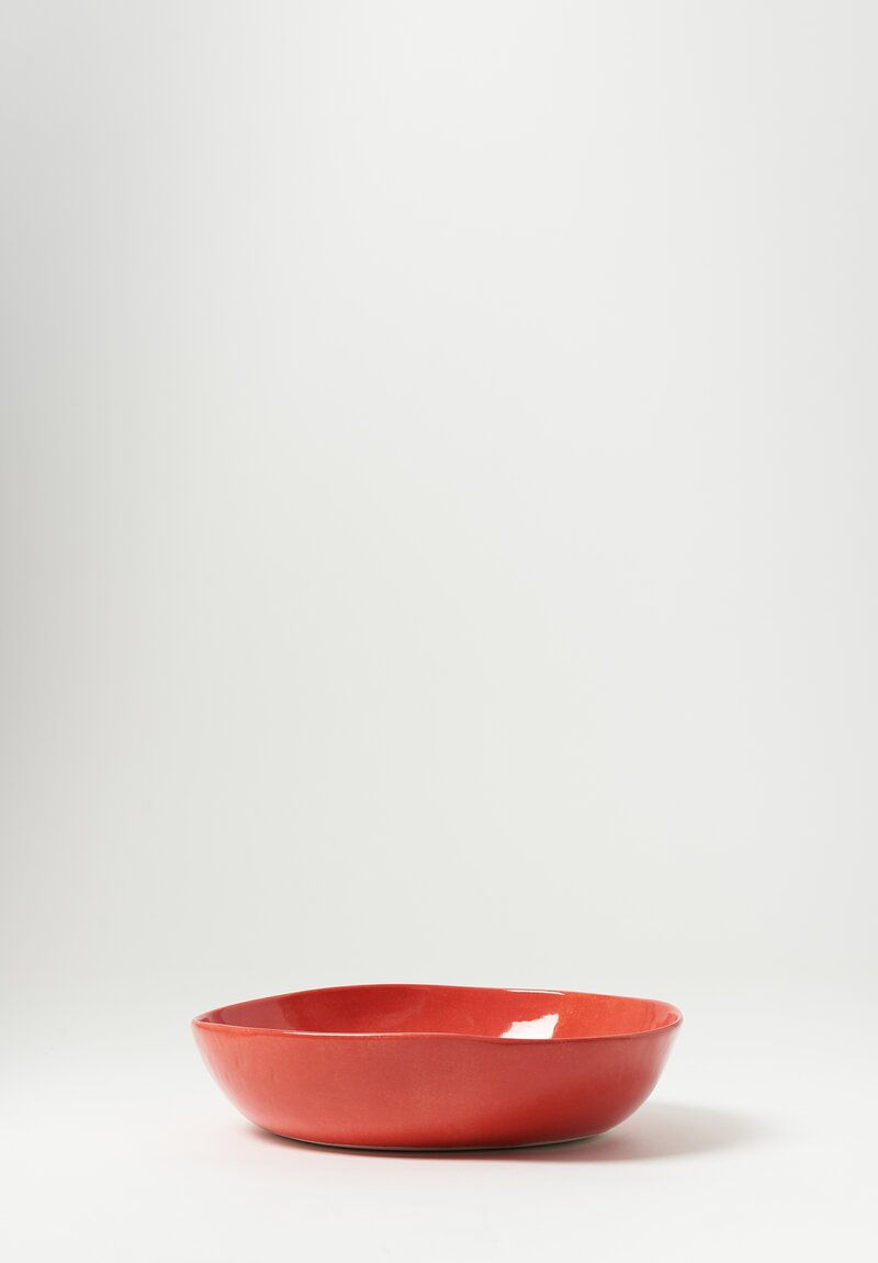 Stamperia Bertozzi Handmade Porcelain Small Serving Bowl Rosso	