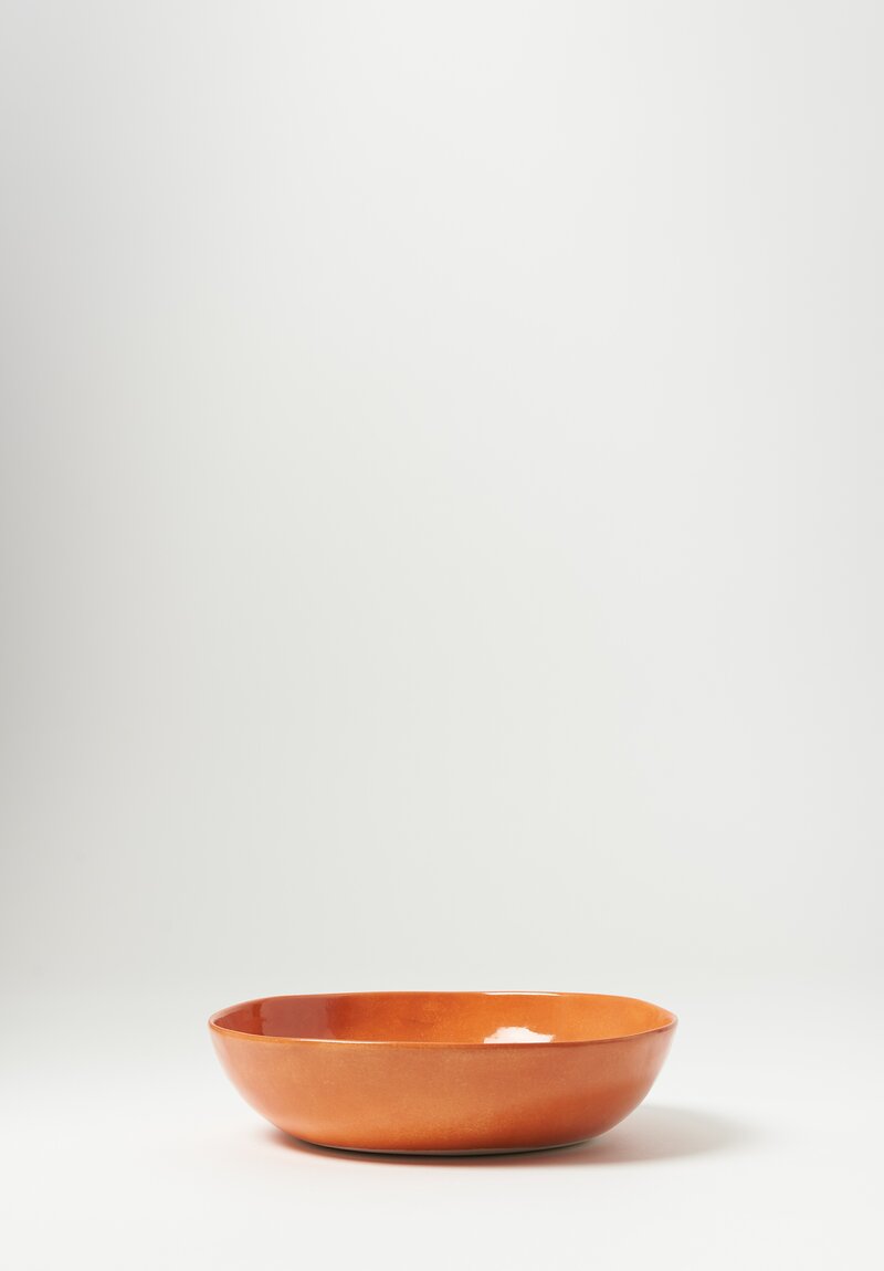 Stamperia Bertozzi Handmade Porcelain Small Serving Bowl Arancio Orange	