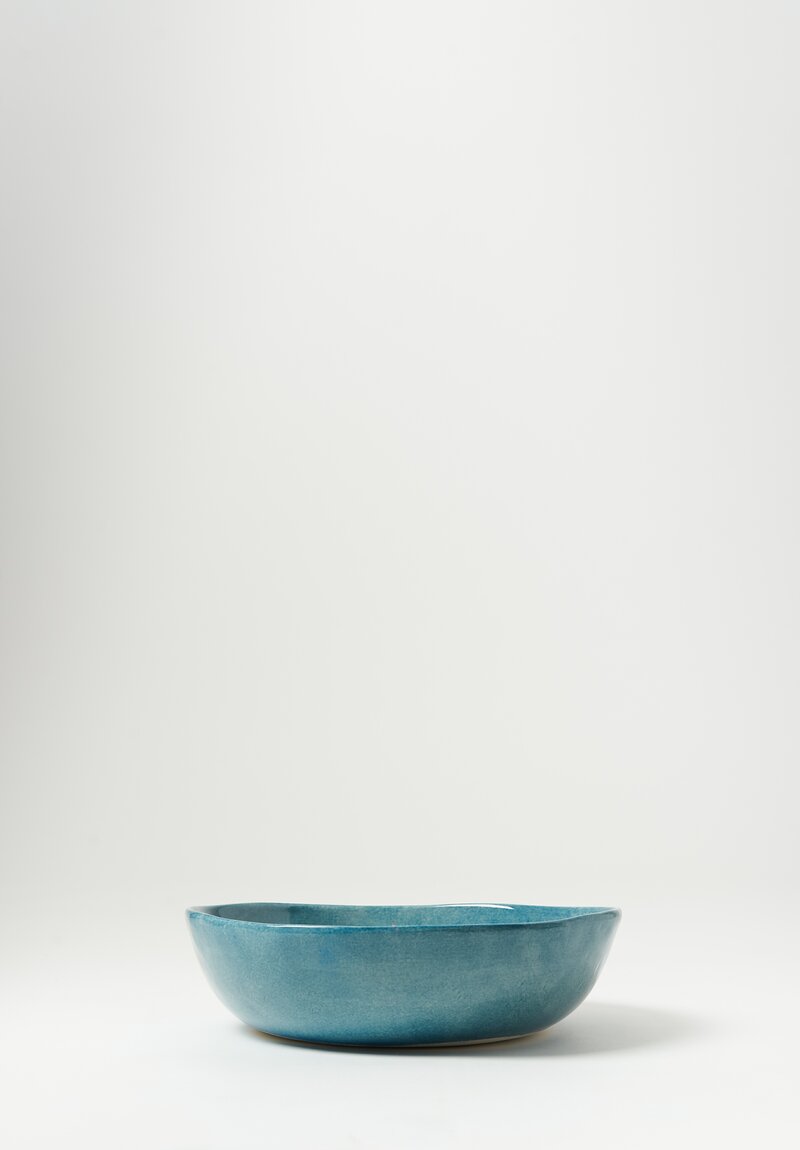 Stamperia Bertozzi Handmade Porcelain Small Serving Bowl Azzurro Blue	