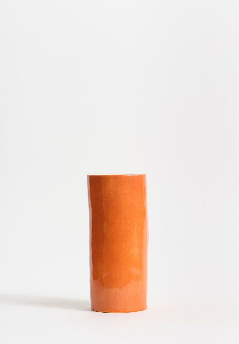 Bertozzi Handmade Porcelain Small Vase Arancio Orange