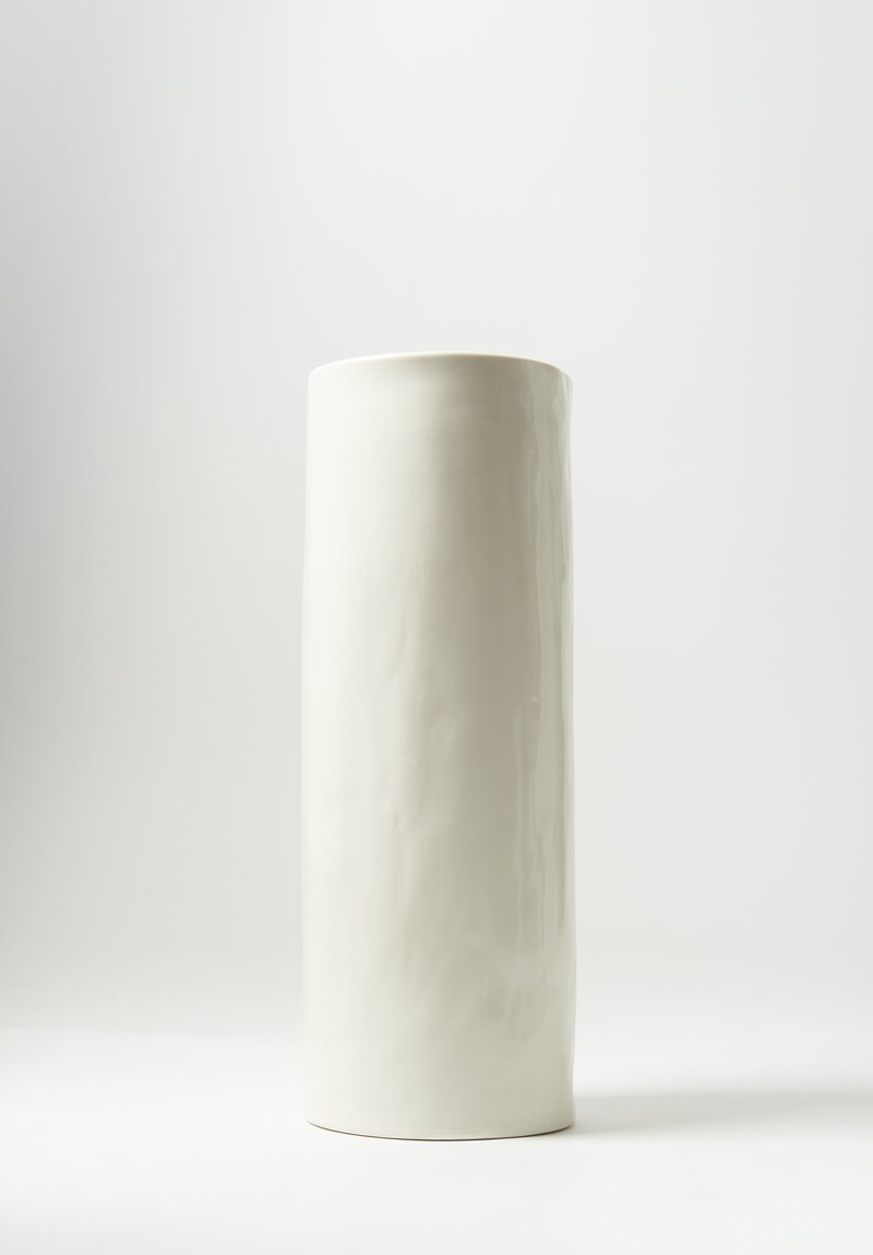 Bertozzi Handmade Porcelain Large Vase Bianca White	