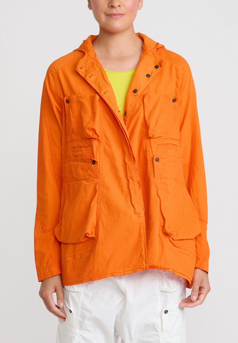 Rundholz Dip Cotton A-Line Pocket Jacket in Orange	