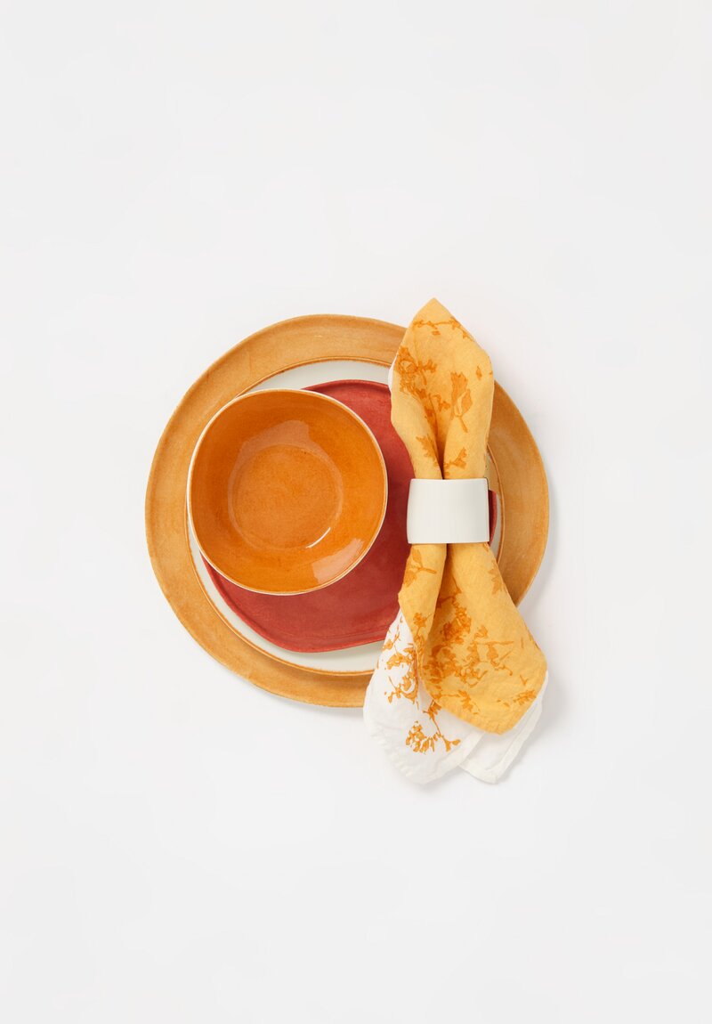 Bertozzi Handmade Porcelain Napkin Ring in Bianca White