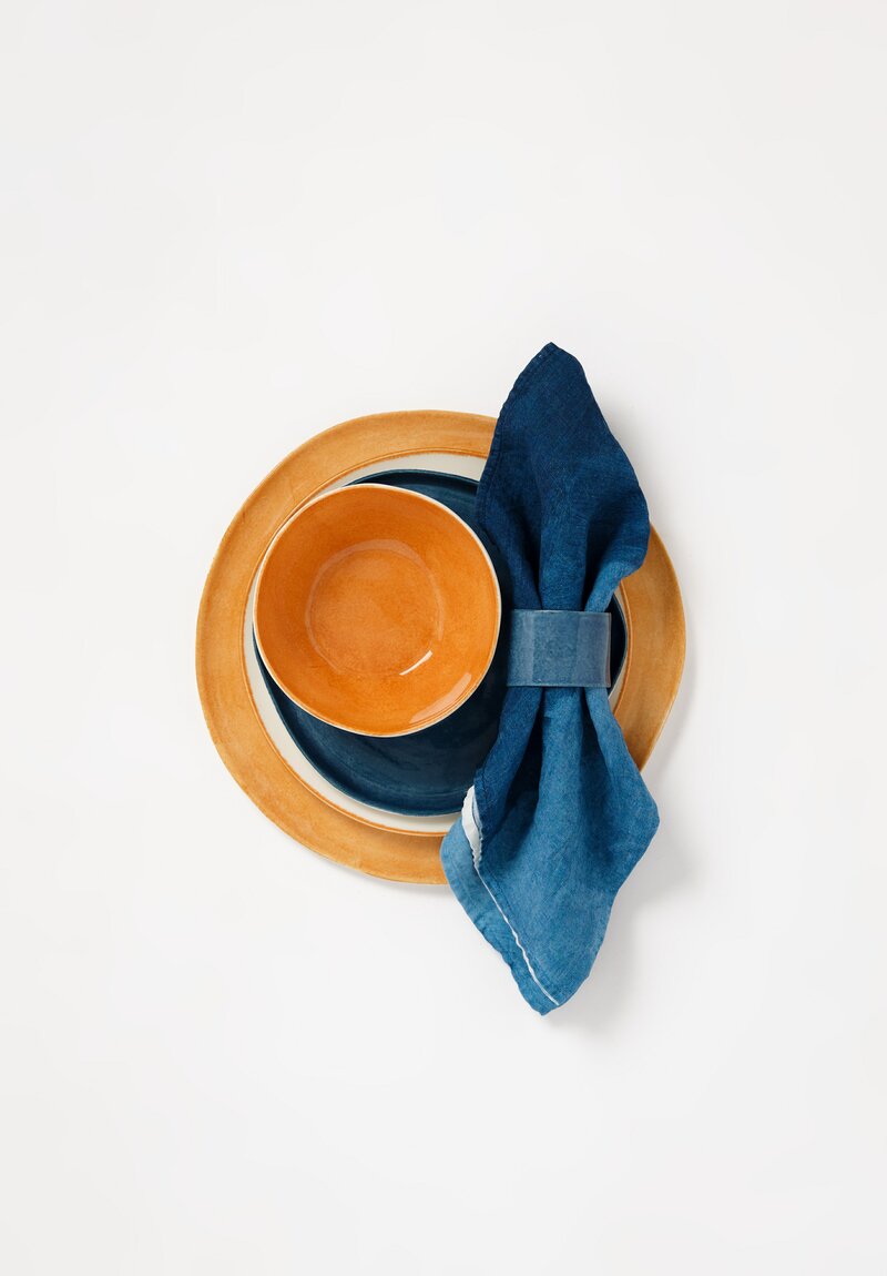 Bertozzi Handmade Porcelain Napkin Ring in Azzurro Blue