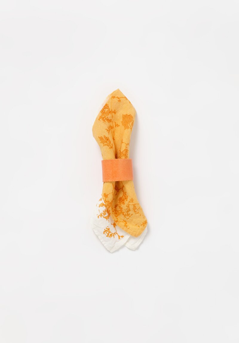 Bertozzi Handmade Porcelain Napkin Ring in Arancio Orange
