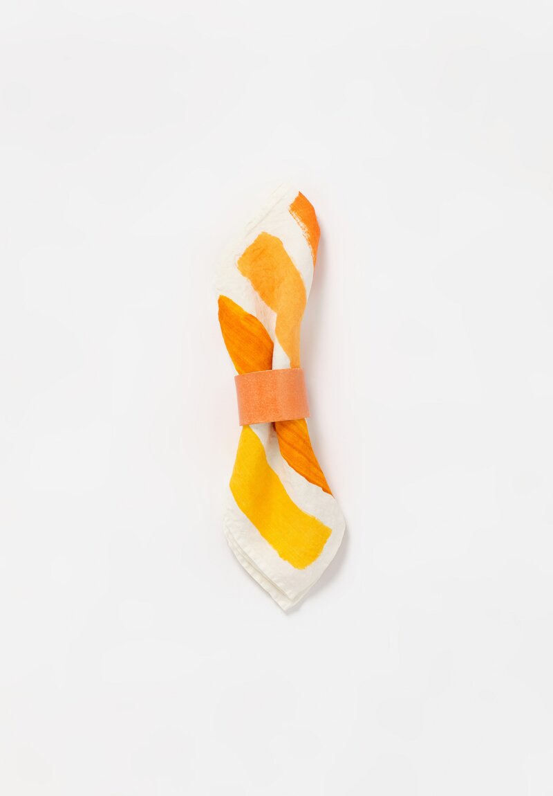 Bertozzi Handmade Porcelain Napkin Ring in Arancio Orange