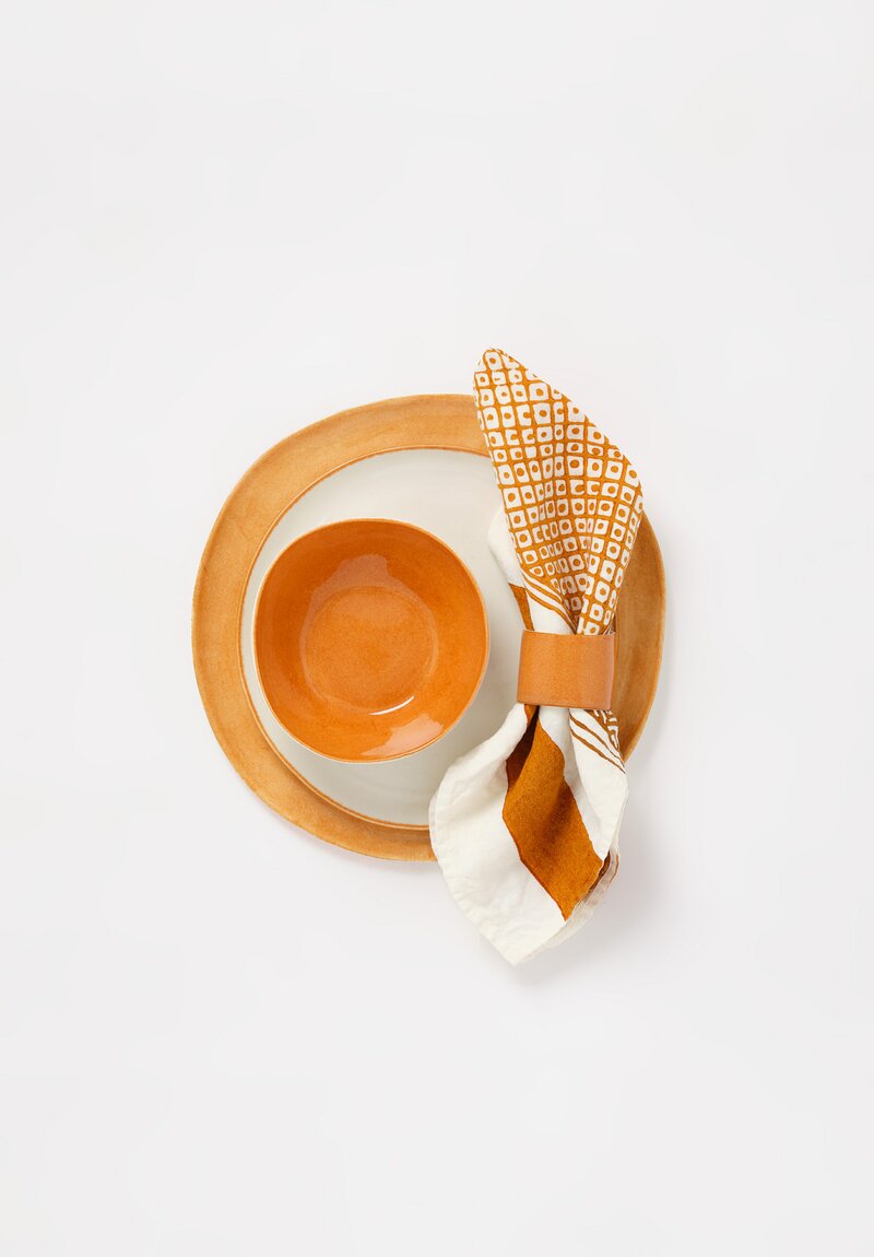 Bertozzi Handmade Porcelain Napkin Ring in Bruno Brown