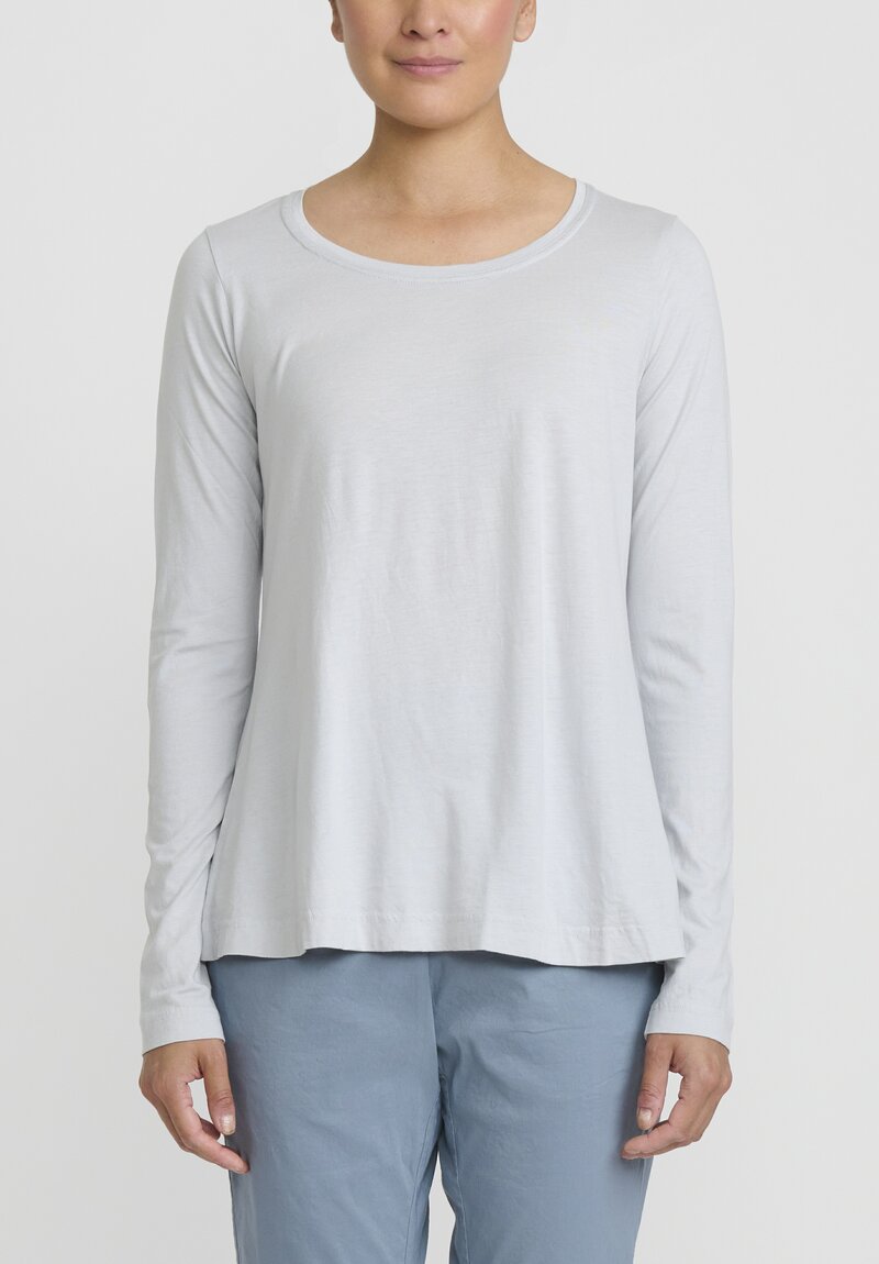 Rundholz Black Label Long Sleeve A-Line T-Shirt in Ice Grey	