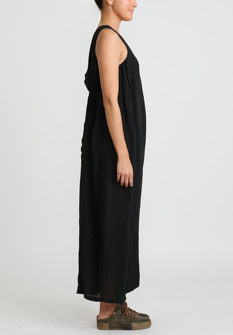 Rundholz Drop Crotch Sleeveless Jumpsuit in Black	