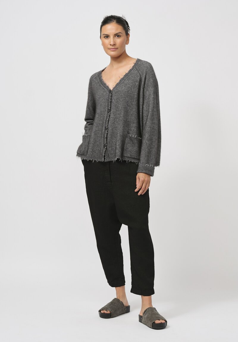 Rundholz Dip Linen Drop Crotch Pants in Black	