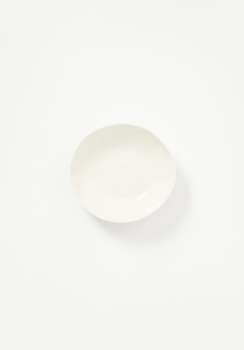 Stamperia Bertozzi Handmade Porcelain Solid Interior Bowl Senza Decoro White	