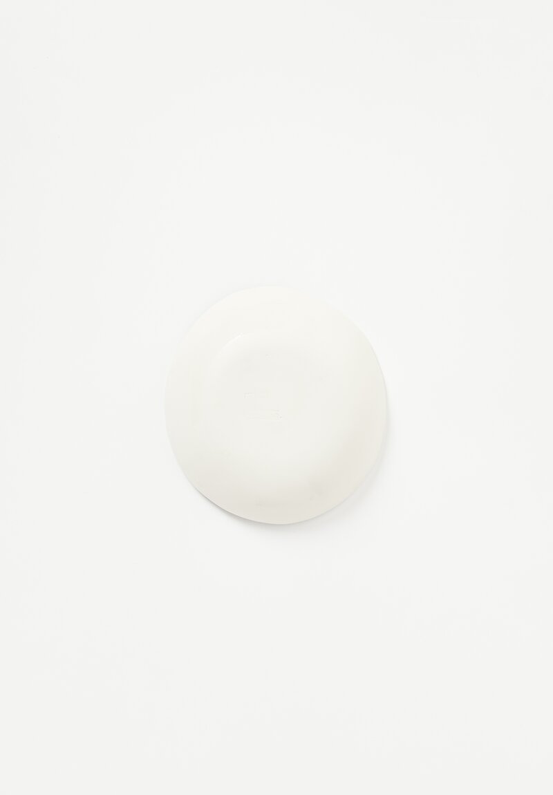 Stamperia Bertozzi Handmade Porcelain Solid Interior Bowl Senza Decoro White	