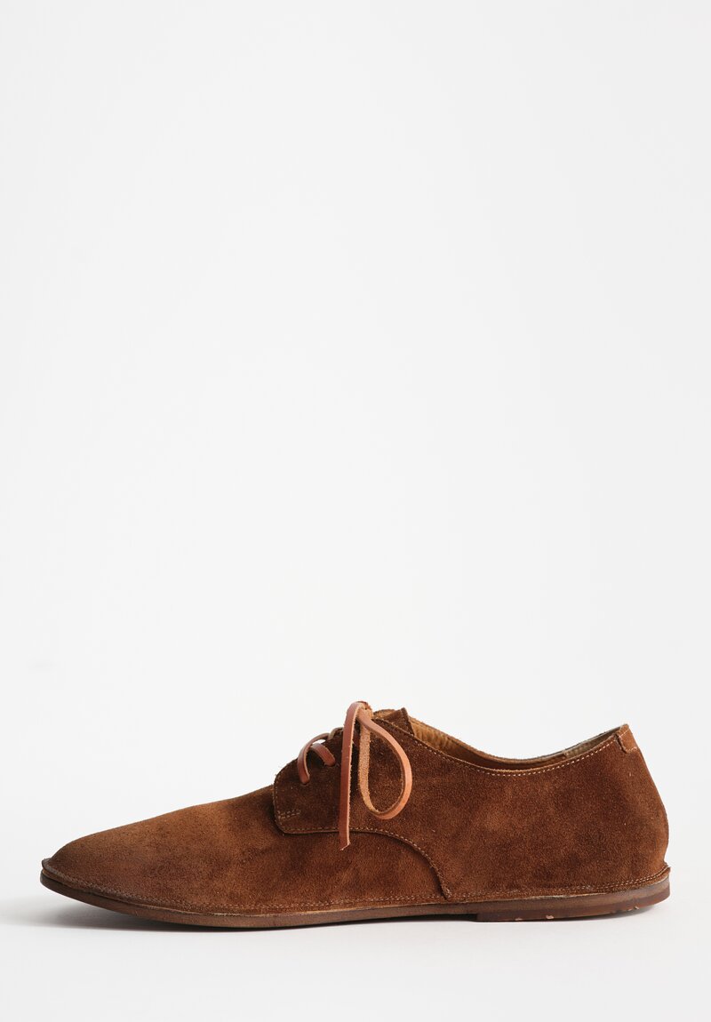 Marsell Suede Strasacco Derby in Marrone Brown