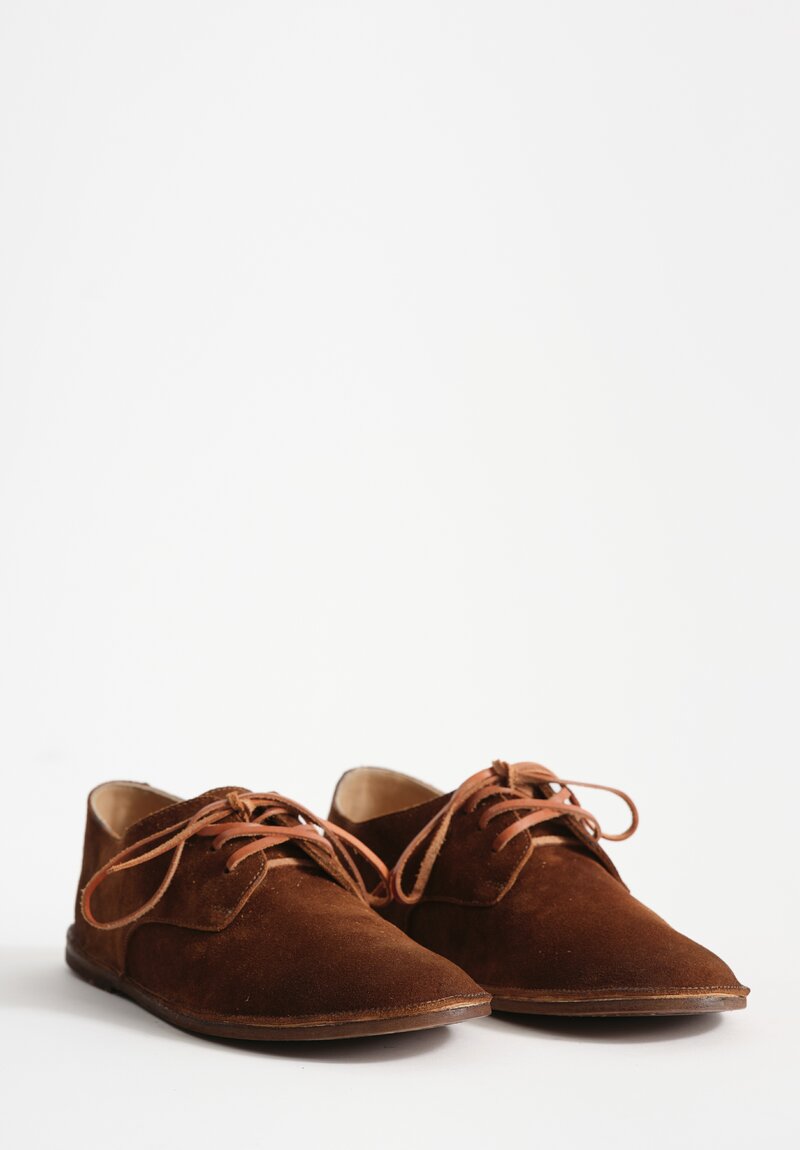 Marsell Suede Strasacco Derby in Marrone Brown