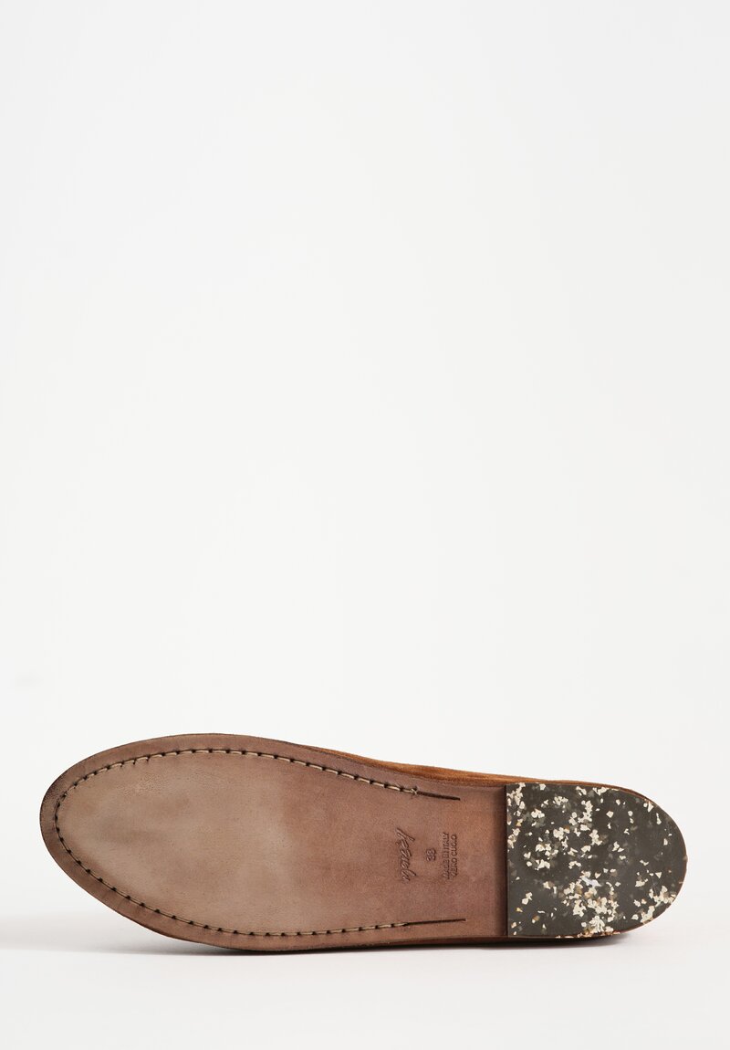 Marsell Leather Coltellaccio Ballerina Flat in Marrone Brown