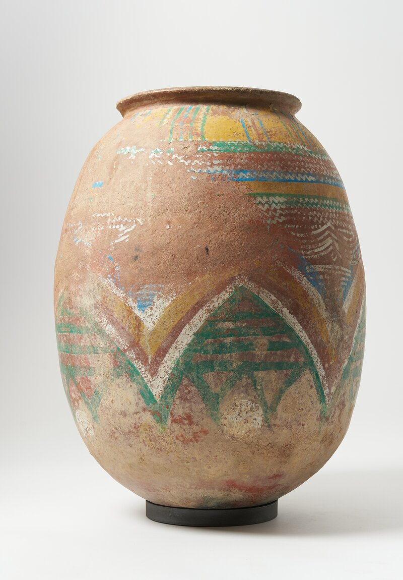 Traditional Hand Decorated Terracotta Jar from Mirriah, Niger	