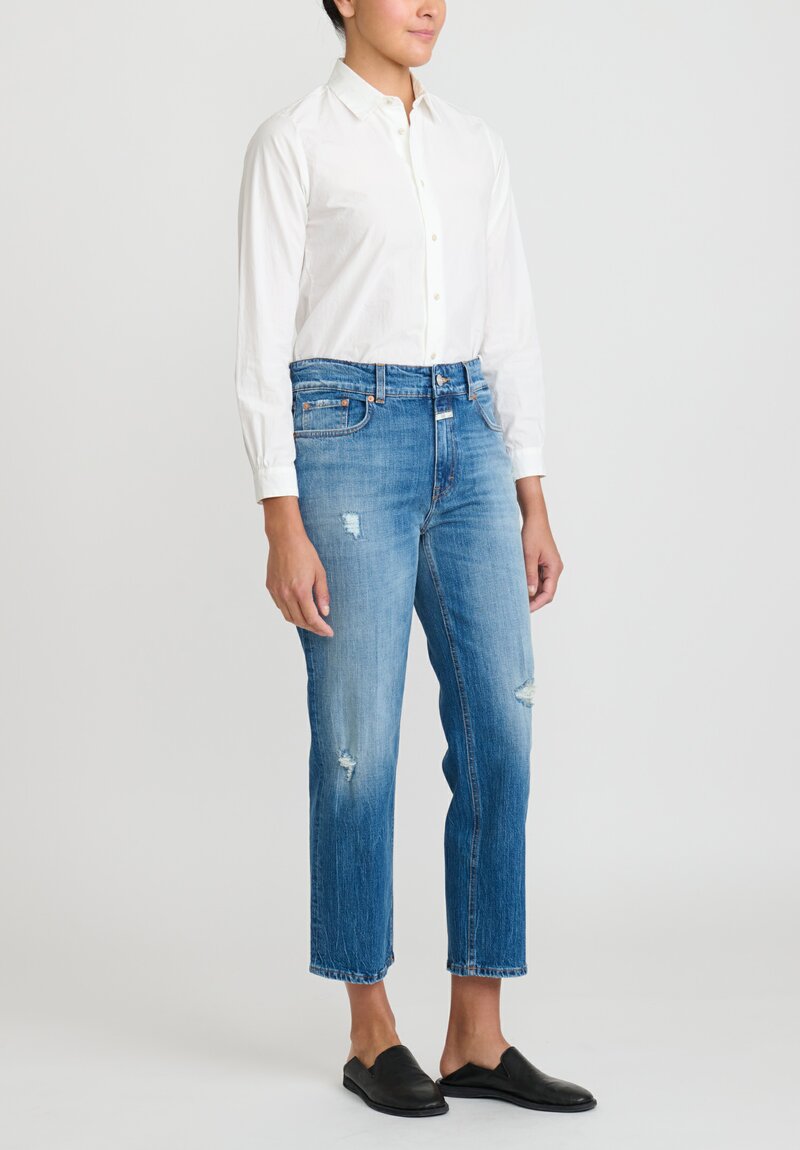 Closed Organic Cotton Denim Mid-Rise Milo Jeans in Mid Blue	