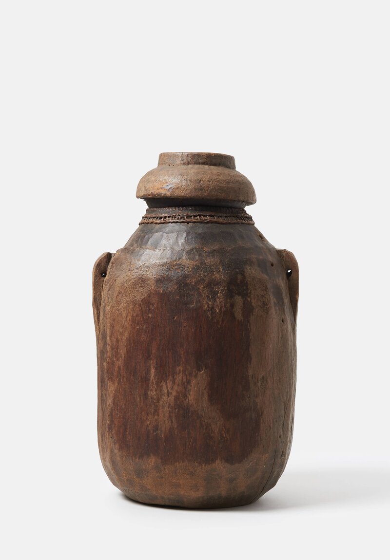 Vintage Carved Wood Lidded Container from the Borana People of Southern Ethiopia	