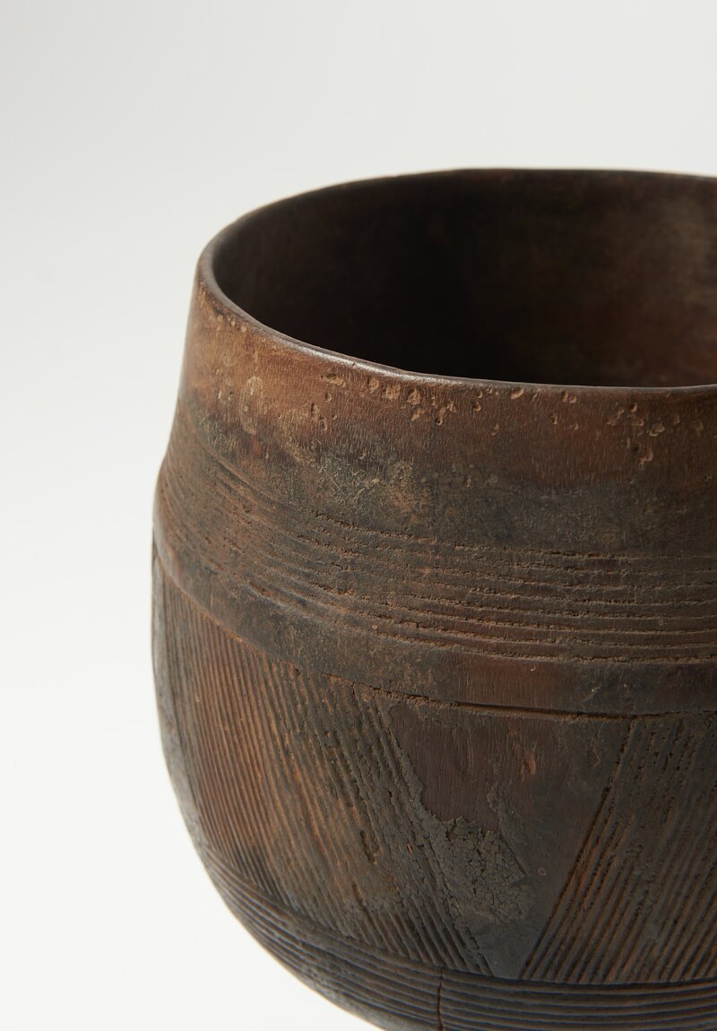 Vintage Wood Butter Cup from the Gurague People of Southern Ethiopia	