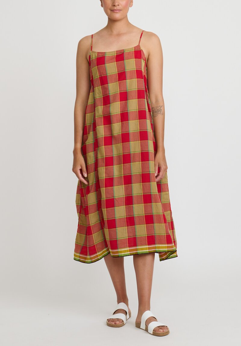 Injiri Cotton Madras Rasa Slip Dress	