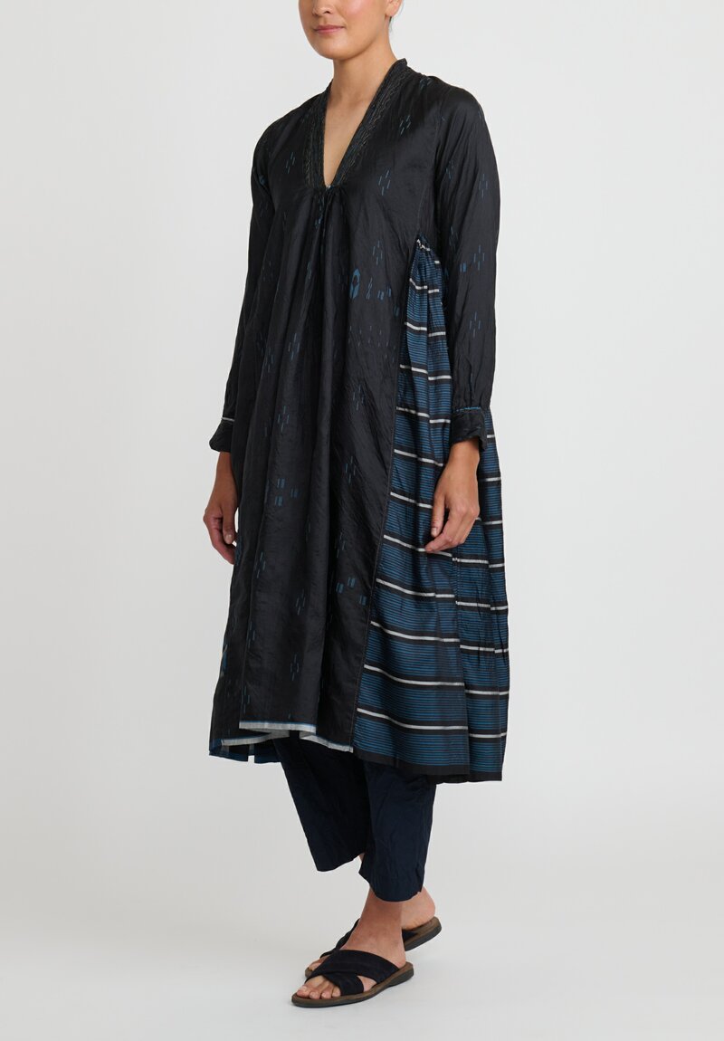 Injiri Silk Embroidered Neel Dress in Black | Santa Fe Dry Goods ...