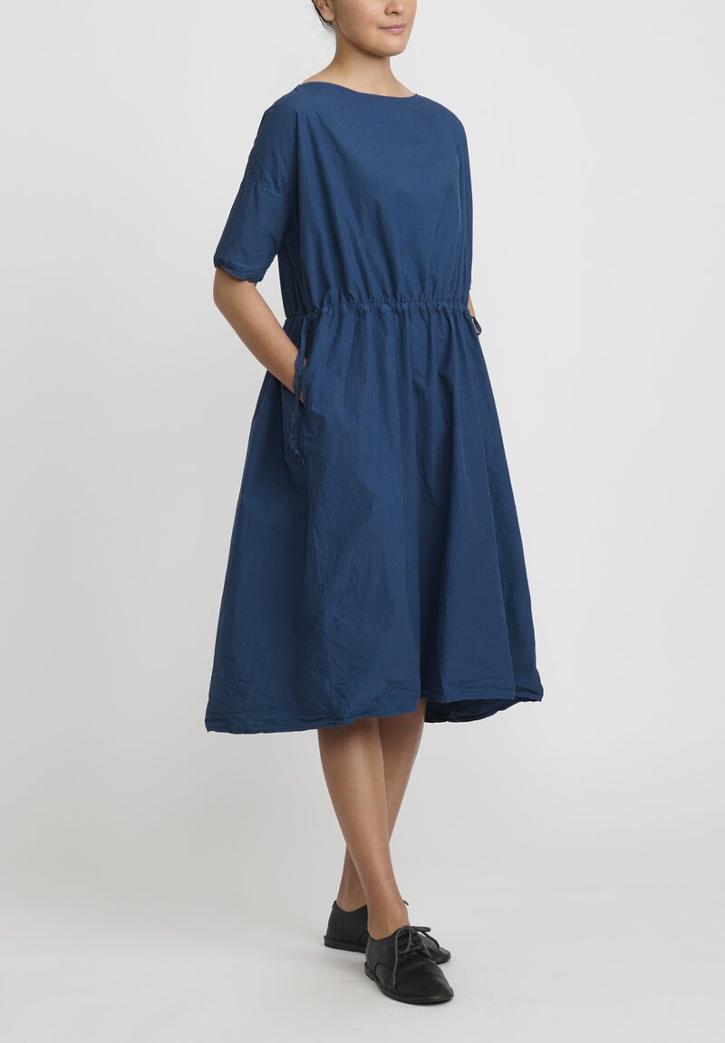 Album di Famiglia Tissue Cotton Oversized Dress in Navy Blue | Santa Fe ...